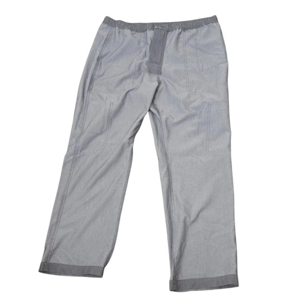 FIGS Men's Cairo 9 Pocket Cargo Scrub Pants Graphite/Green Size XL Short
